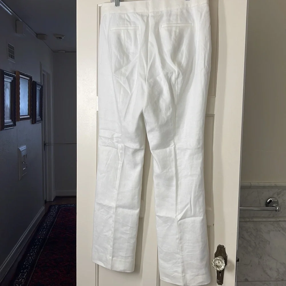 J.Crew Willa full-length flare pant in stretch linen blend BO807